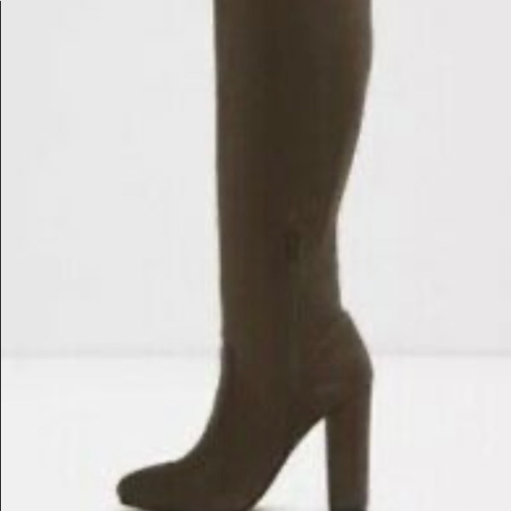 Aldo size 8.5 thigh high olive green boots